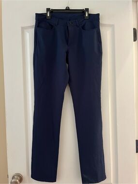 Men's Navy Dress Pants - Classic Straight Fit